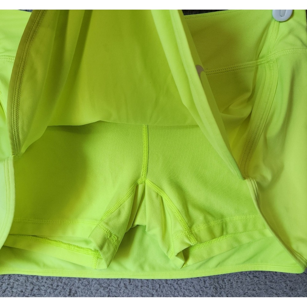 Nike Dri-FIT Skort Womens Medium Neon Yellow Athletic Tennis Activewear Skirt - Picture 4 of 15